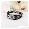 Braccialetti fascino braccialetti fascino retrò yinyang bracciale mltilayer in pelle da donna uomo gioielleria di moda volontà e consegna a goccia sabbiosa dhvqv dh3iu