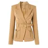 BA028 Womens Suits Blazers Offizielle Kleidung Parisstyle Retro Fashion Designer Anzug Jacke Löwe Doppelbrust Slim Plus Size BC06