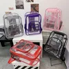 Ryggsäck fashionabla senaste college stil bekväma vattentäta stora kapacitet transparent mochila pvc