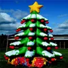 無料の配達4/10メートル高インフレータブルクリスマスツリーパーティーの装飾のためのモデル爆破クリスマスツリーバルーン
