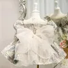 Baby prinses baljurk verjaardagsfeestje doopkleding a1324 bloemenmeisje jurken voor bruiloften Vestido nena ropa de 240416