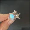 Com pedras laterais y2k cristal kpop coração anel ajustável Irregar Geometry Punk anéis vintage para mulheres meninas novas jóias de moda d dhm0i