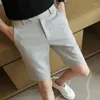 Herren Shorts 2024 Mode Sommereis -Seidenanzug Männliche koreanische Knielänge kurze Hosen Männer Feste Farben Taschen Casual K52
