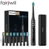 FAIRYWILL D7 SONIC ELECTRIC BRUSTES POUR ADULTES KIDES 5 MODES SMART TIMER RECHARAGE 8 SUPER WHITERNING BRUSH TEAUX 240409