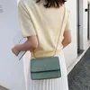 Totes simples Peda pequena bolsa quadrada Bolsa de bolsa casual Crosualbody grande capacidade de cor sólida ombro para mulheres