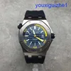 Fancy AP Armwache Watch Royal Oak Offshore -Serie Blue Plate Gummiband Automatische mechanische Herren Präzision Stahlmaterial Durchmesser 42 mm Luxusuhr