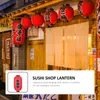 Bordslampor 1 Uppsättning av japansk stil hängande lykta dekorativ för restaurang (röd)