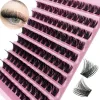 Clusters de cils 120pcs Cluster Lash 8-16mm Lashs Individues Look D curl Fluffy Cluster Lashes DIY CEYASH Extension