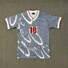 Camisetas masculinas Carta feminina Ternos de bola impressos de verão esportes de rua Camiseta casual de decote em V Camiseta de manga curta