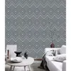 Papel de pantalla adhesivo auto gris Herribo Herringbone Rhombus Blue Peel and Stick Seginas de pared impermeables extraíbles para la decoración 240329 ers