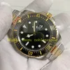 2 Kolor z pudełkiem 904L zegarek stalowy Autentyczny obraz męski 43 mm dwukolorowy 18-krotny żółty złoto czarna tarcza ceramiczna 126603 Męska bransoletka automatyczna zegarki