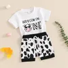 Zestawy odzieży Summer Infant Baby Boy Birthday Strout list Drukuj Krótkie rękawie T-shirt