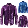 Heren Drail Shirts Vacation Strand Shirt Man Kleding Mens Outdoor Uniform Party Pase Stage Full Sleeve Rapel Halslijn