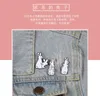 Lustige Kaninchen -Hasenfreunde Emaille Pins süße Anime -Filme Spiele Harte Emaille Pins Sammeln Sie Cartoon Brosch Rucksack Hat Bag Collar Revers Abzeichen