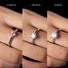 Potiy D Color 05ct 1ct 2ct Round Cut S925 Sterling Silver Solitaire Wedding Engagement Ring for Women 240417