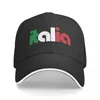 قبعات الكرة Italia Cap Cap Letter Print Y2K مضحك الرجال نساء Hip Hop Hats تصميم صالة رياضية هدية الأزياء