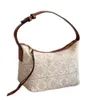 Luojia Canvas Cubi Anagram 로고 Jacquard Handheld Hobo One Shoulder Dumplings Lunch Bag Unerarm