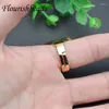 Anelli a grappolo 5 pezzi Natural Tiger Eye Stone Anello CZ perline pavimentate per donne uomini a mano Superficie regalo di gioielli di lusso 20x20mm