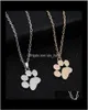 Pendant Cat and Dog Paw Print Animal Jewelry Women Halsband Söt delikat uttalande halsband 29mjy 5jasy8744026