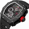 Luxury Men / Femmes Watch Mécanical Sports Watch Simulates Time Unique Super Movement RM50-03 Glow Rubber