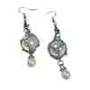 dangle earrings交換可能なクリスタルホルダー女性パーティージュエリーギフトD7wbのための空の石の交換