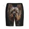 Erkekler Placowear Erkekler Sıradan Ev Nightwear Pijama Şort Yorkshire Terrier Pijamalar Terrier Pijamalar Kısa Pantolon Lounge Homewear