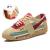 Casual Shoes Leather 2024 Autumn Women's Flat Bottom Contrast Color Forrest Gump Breathable Versatile Designer Luxury