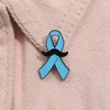 Caring for Health Blue Ribbon Enamel Pins Mens Health Awareness Metal Brooches Wholsale Backpack Clothes Lapel Badge Jewelry