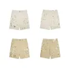 GALLREY TEE DEPTS Designer Short Pants Top Quality Luxury Fashion Shorts Colorful Hand-Painted Speckler Mönster Ljus Khaki Casual Shorts Unisex Summer