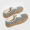 Lässige Schuhe Frauen Leinwand Schnürung Männer Kausaler Slip auf Unisex School Sneaker Flat Sommer Geometrische Figur alle Match