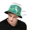 Berets Parrot Bucket Hat na parę uroczy wzór Hats Hats Casual Vacation Caps Soft Fold Street Style Słońce