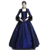 Kvinna retro Elegant Princess Party Halloween Queen Palace Court Cosplay Costumes Medieval Stage Dresses