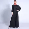 Vêtements ethniques Robe de couleur solide serrée au milieu-orient