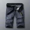 8Q7K Herren Jeans Männer Denim Kurzes dünnes Casual Cool Cool Design Sommerhosen Elastizität Slim täglich hochwertige Hosen D240417