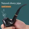 Smoking Set Wood Smoking Pipe Ebony Tobacco Pipe with Pipe Accessories Mens Gadget Gift Box 240417