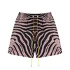 Marque de mode américaine Rhude Zebra Broidered Letter Imprimez des hommes d'été et des shorts polyvalents occasionnels en vrac