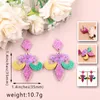 Boucles d'oreilles en peluche 1pair top mode cn drop mardi gras fleur de lis bijoux acrylique tendance pour femmes