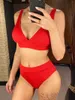 Kobiety stroje kąpielowe S- XL 12 Kolor Bilbed Bikini Bikini Samica Kobiet Kobiet Dwuczęściowy zestaw Bather Kąpiel SWIK SWIL V3402SW