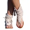 Sandaler 2024 Summer Fashion Leisure Open Toe Women's Retro Tassel Hollow Clip Beach Roman Soft Sole Plat Sandalias