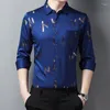 Men's Dress Shirts 2024 Formal Shirt High-quality Long Sleeved Slim Fit Business Casual Lapel Striped Single Breasted High-end Feeling