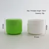 Storage Bottles 50 X 20g Refillable Travel Face Cream Lotion Cosmetic Container Plastic Empty Makeup Jar Pot Green White Box