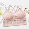 Mulher de banho feminina Mulher cruzamento Bra Bra Hollow Out Lingerie Gym Bralette Yoga Roupa contínua Roupa completa