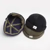 Boll Caps Four Seasons Section Brimless Hat Men Retro Dome Hip-Hop Cap Clip Etikett Melon Kvinnlig japansk gata hundra med L