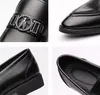 Party Designer Men Business Wedding Shoes Sequined Pointed Toes Loafers Breathable Classic Fashion Black Leather Casual 1142