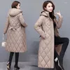 Trench da donna Giacca invernale Donne Leggero leggero in cotone a maniche lunghe Medio Parkas Ampiana da femmina Calda cappotto da femmina