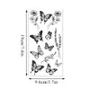 1 Sheet Black Flower Butterfly Temporary Tattoos For Women Men Wild Plant Fake Tattoo Sticker Adults Face Hands Body Art Tatoo 240408