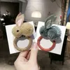 Hair Rubber Bands Korean Kawaii Rabbit Elastic Hair Bands Girls Cartoon Ponytail Hair Rope Hair Ties Headwear Girls Kids Women Hair Accessories Y240417