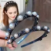 Headbands Unisex Alice Pearls Elegant Hairbands Men Women Sports Headband Double Bangs Hairstyle Make Up Hairpins Fashion Hair Accessories Y240417