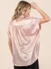 Damenblusen Hemd Stempelstempel Fledermaushülle Bluse 2024 lässige Einbriefe kurzärmelige, lockere High Street-Kleidung