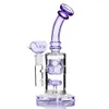 Shisha Bong Gruba szklana woda Bongs Hookah Bubbler Smoking Water Rure Fab Rigs Rigs Recycler Oilt z matrycą drzewa ramienia Perc